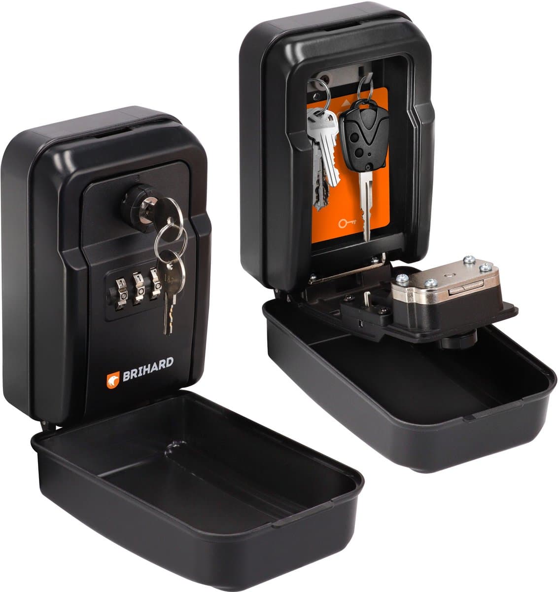 Brihard Key Lock Box - XL voor noodsleutels - 1 stuk - waterdicht en weerbestendig met mechanische code en sleutelvergrendeling