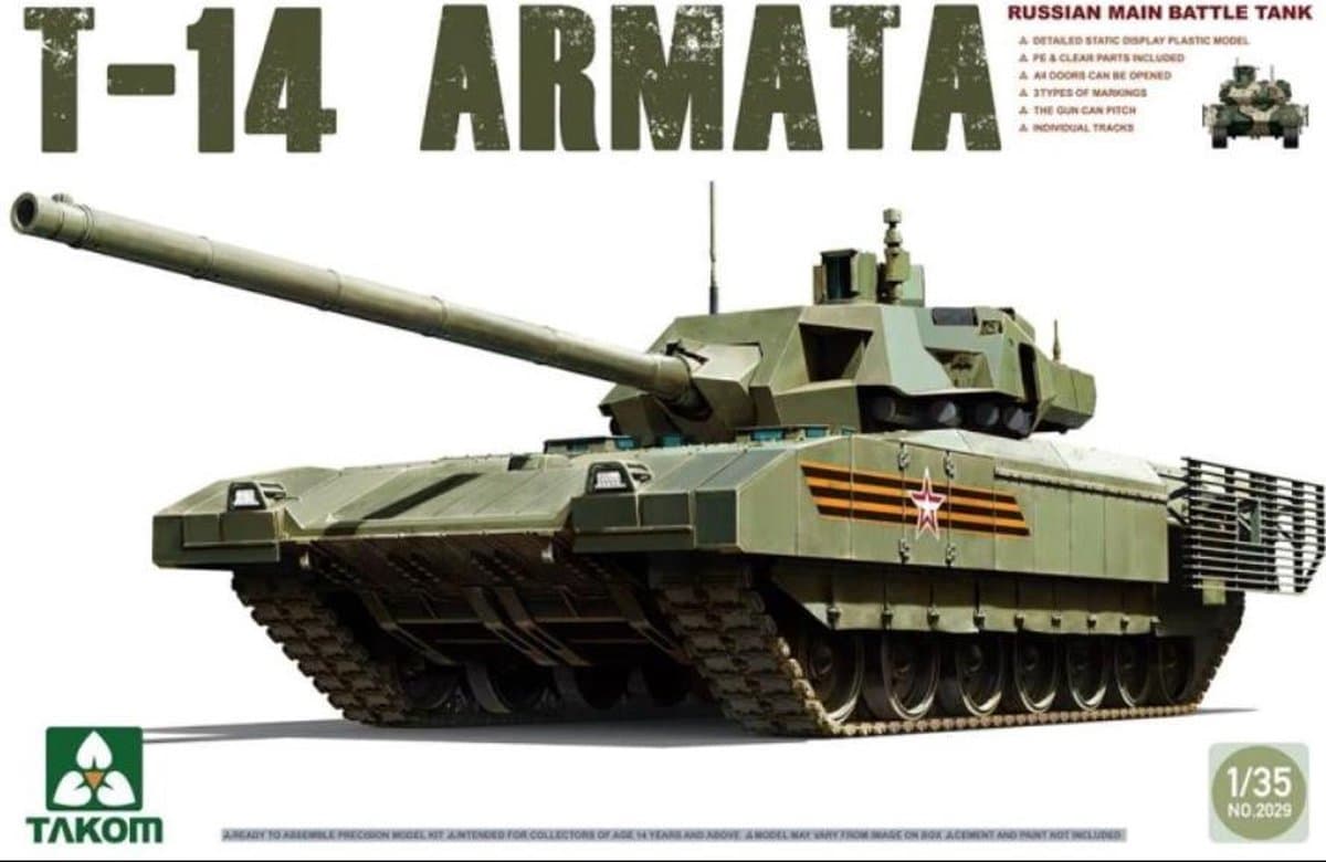 Takom Modelbouwpakket Militaire voertuigen - 2029 T-14 Armata - Russische Main Battle Tank Plastic - 1:35 - Modelbouw