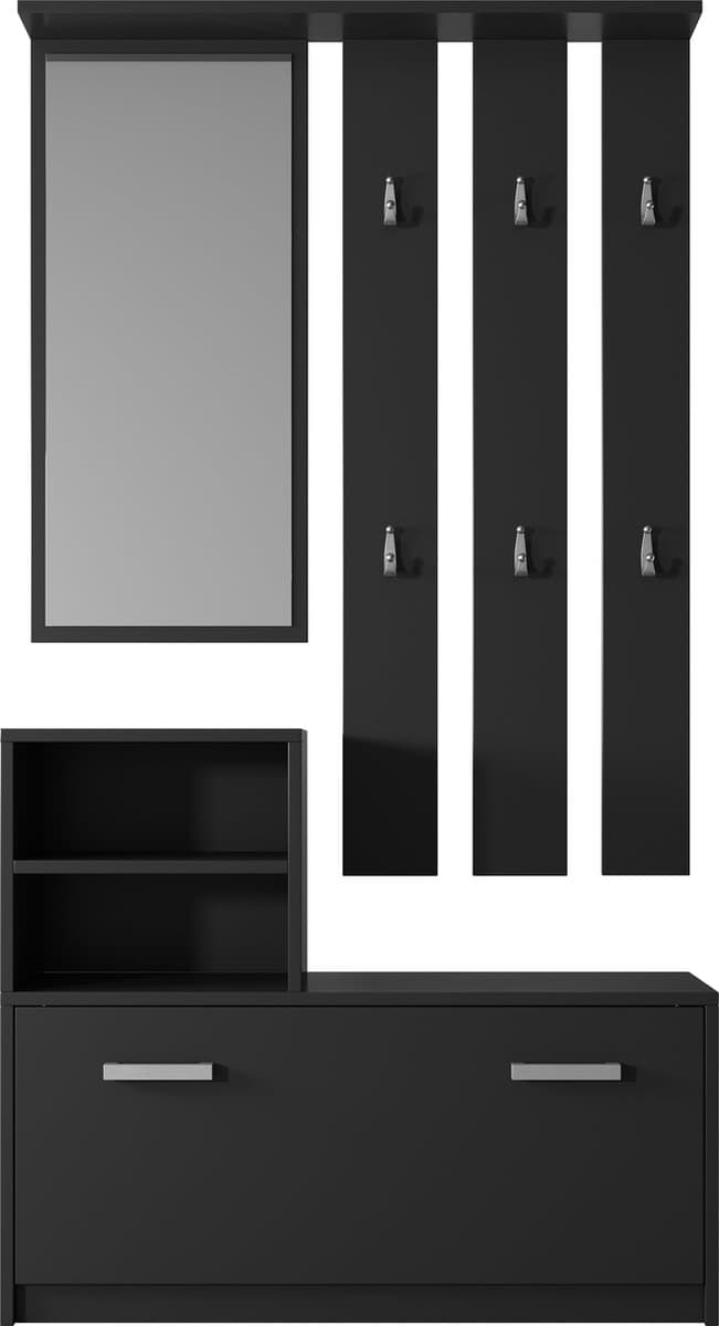 Selsey Yesfir - Hal set met spiegel - Zwart