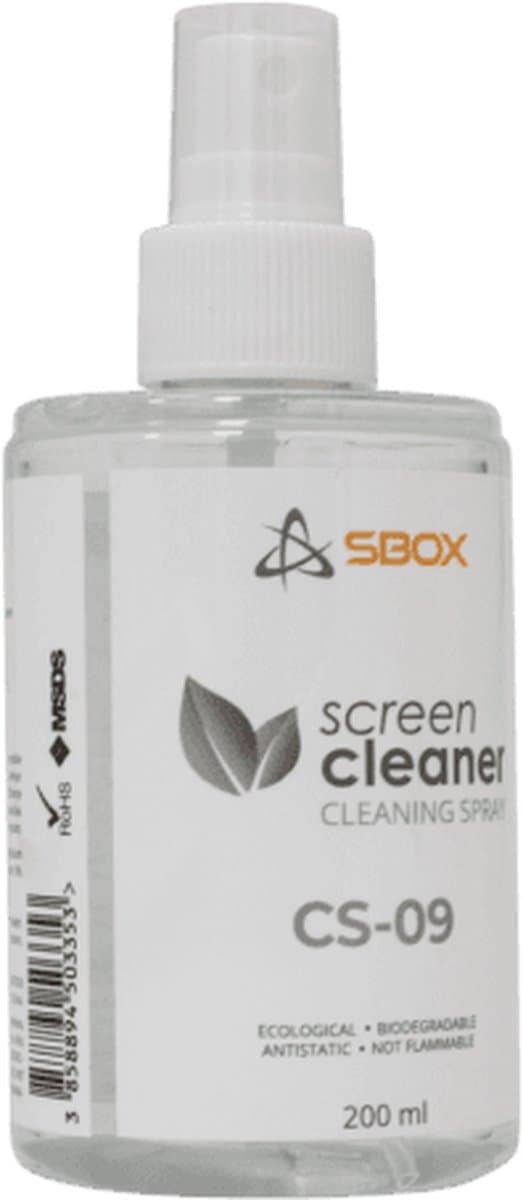 SBOX - CS-09 - Screen cleaner spray - 200ML - Laptop ,Tablet, Telefoon, TV