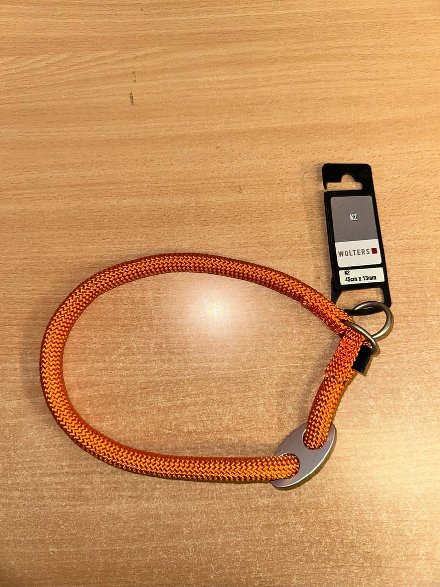 Wolters K2 slip halsband nylon 45cm x 13mm neon oranje