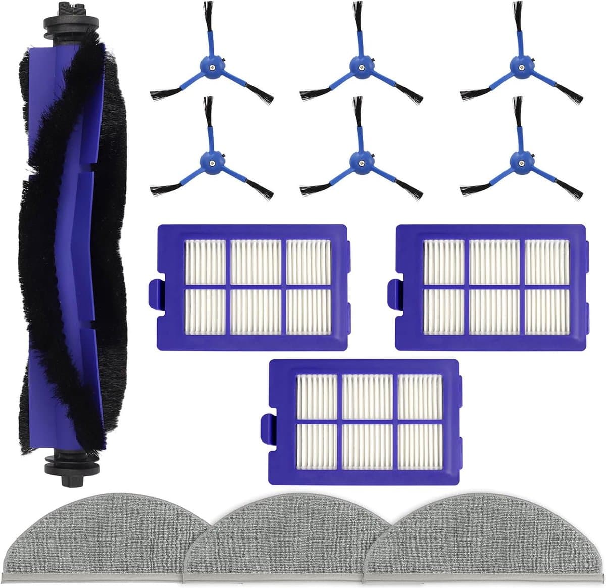 13 STKS Accessoires Kit voor Eufy RoboVac X8/X8 Hybride/X8 Pro Robot Vacuüm, Vervangende Onderdelen Hoofdborstel, Zijborstel, Filter, Mop pads