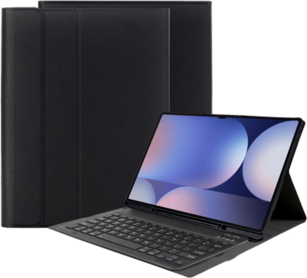 Just in Case Premium Samsung Galaxy Tab S10 Ultra / S9 Ultra Toetsenbord Hoes QWERTY Zwart