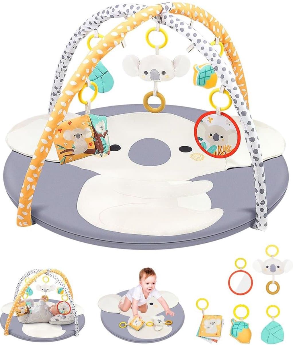ApexArte® Baby Speelkleed Met Boog - Babyspeelgoed 0 Jaar - Kinderspeelgoed 1 Jaar - Speelmat - Babygym met Ligkussen