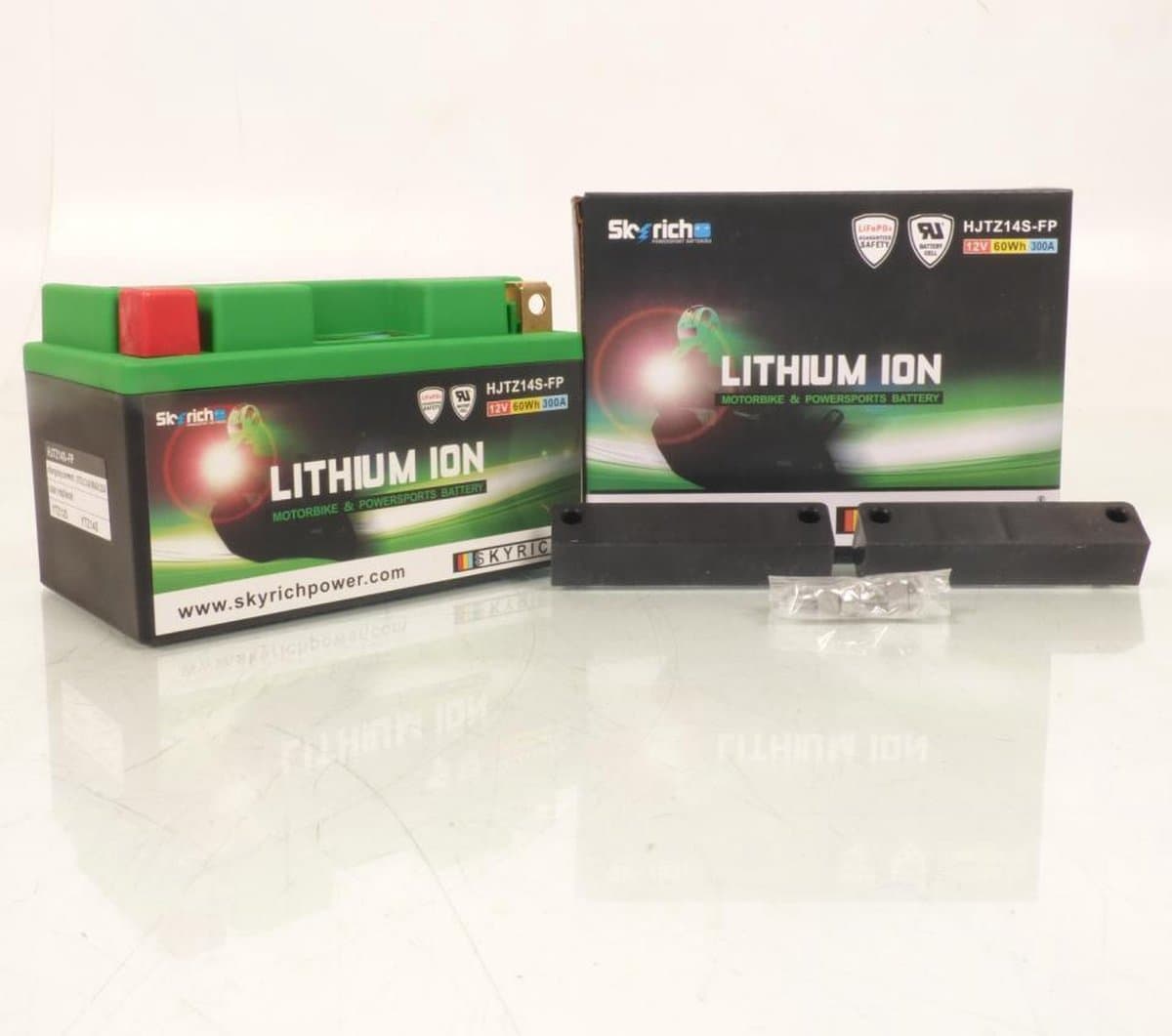 Skyrich lithiumbatterij voor motorfiets Triumph 900 Tiger / GT / Rally 2020 tot 2022 HJZ14S-FP / YTZ14S-BS / 12V 4,5Ah nieuw