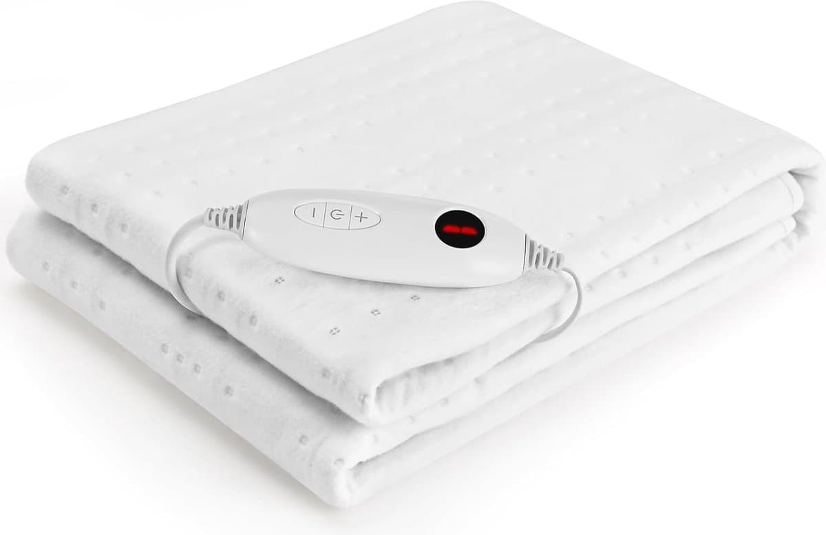 Warmteonderbed met 8 uur automatische uitschakeling, 150 x 80 cm, 6 temperatuurniveaus, afneembare controller, machinewasbaar warmtebedonderlegger, matrasverwarming geschikt voor eenpersoonsbedden