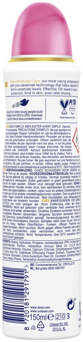 Dove Advanced Care Go Fresh granaatappel&citroenverbena 150 ml deodorant&anti-transpirant