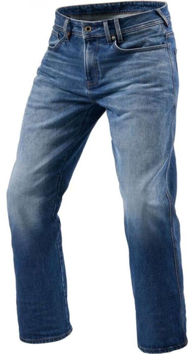 REV'IT! Jeans Philly 3 LF Mid Blue Used Motorcycle Jeans - Maat 38/34 - Broek