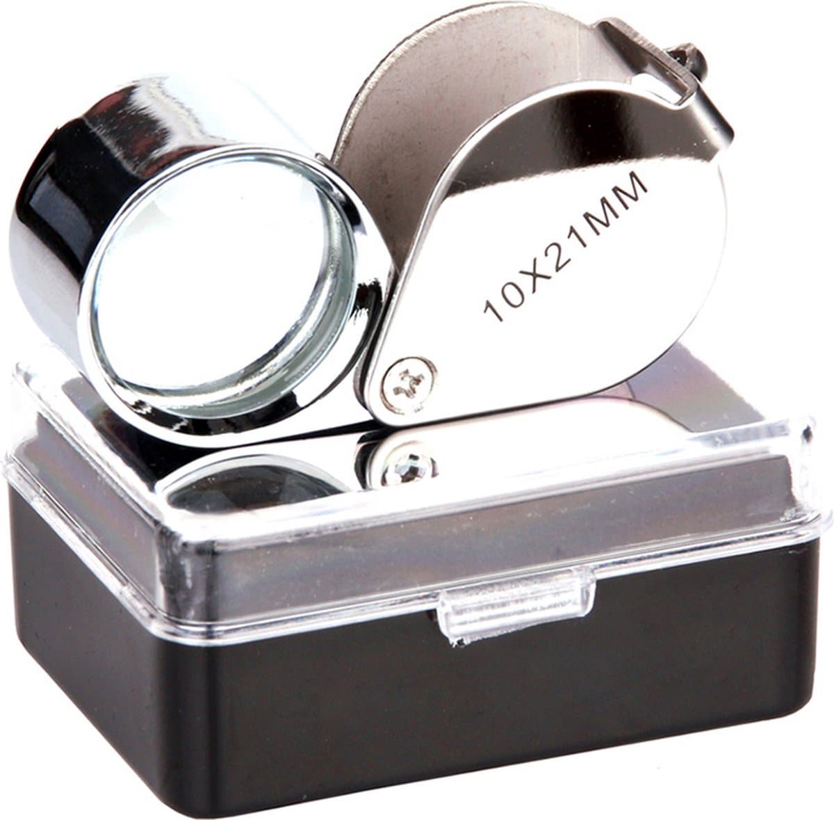 Fosco Vergrootglas 10X21 mm Zilver/Chrome