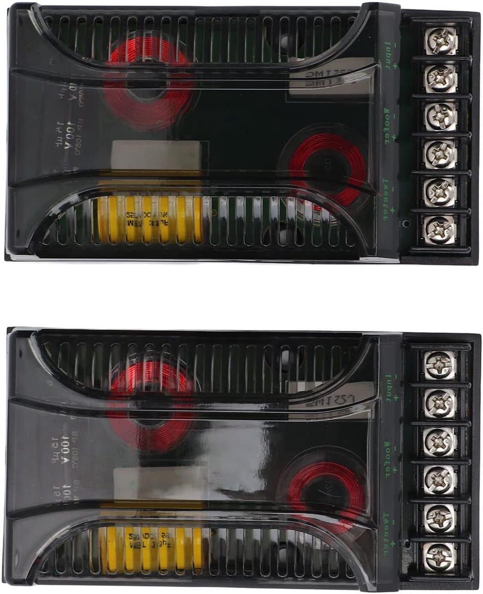 2Pcs Passive Crossover 2 Way Overcurrent Protection Universal Heat Dissipation Speaker Frequency Divider
