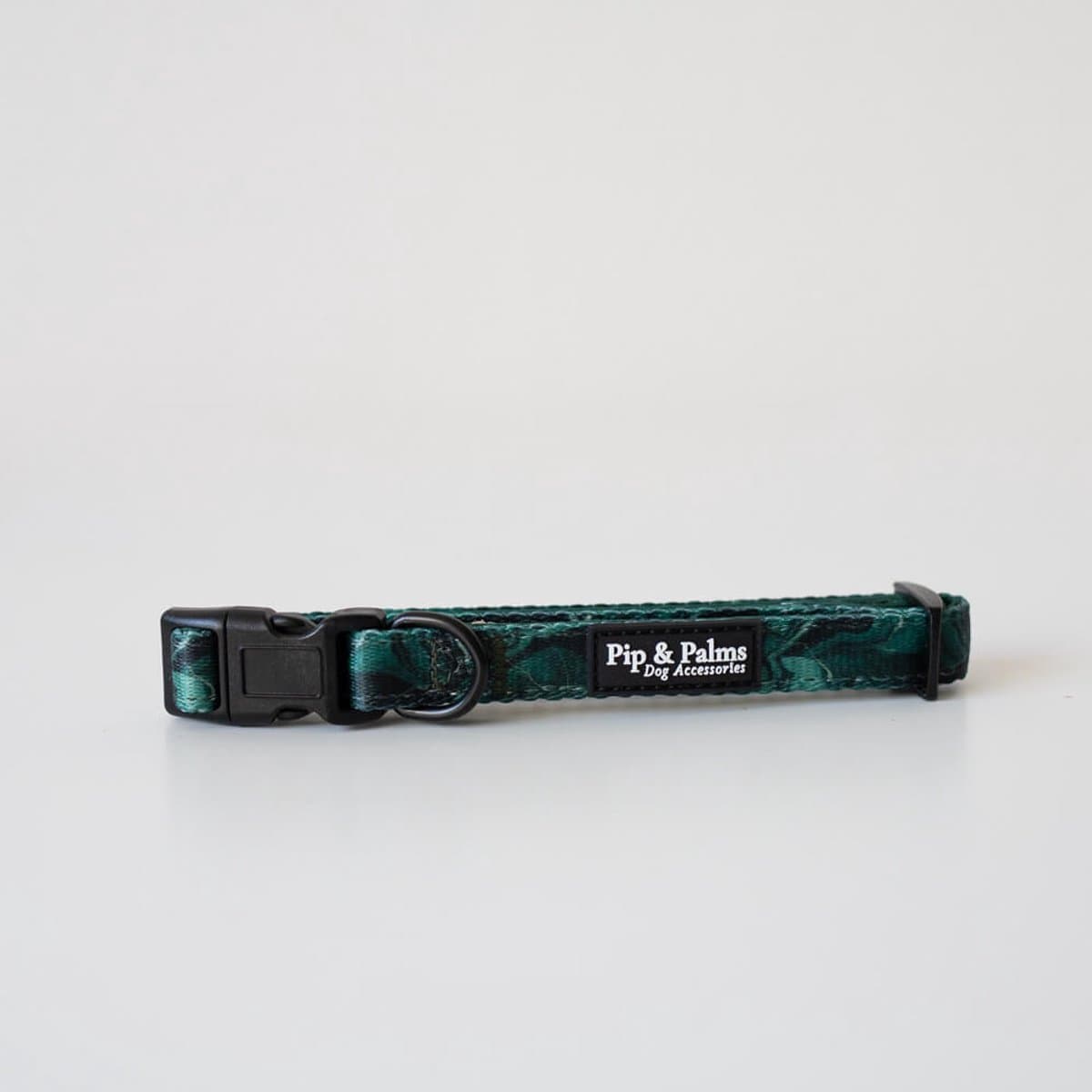 Pip & Palms - Honden Halsband Marble Madness - Groen - Maat L (41–66 cm) - 2,5cm breed - Comfortabel & Stijlvol - Hondenhalsband - voor Grote honden