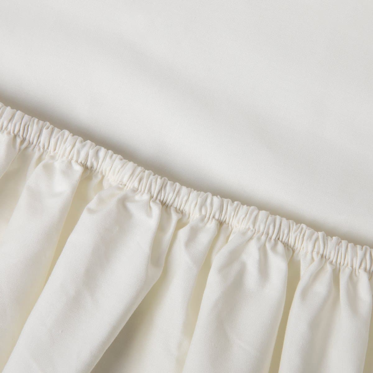 Kayori Shizu Topper Hoeslaken Perkal - 140x200cm - 200TC Hotelkwaliteit - Matrasdikte 12 cm - Offwhite