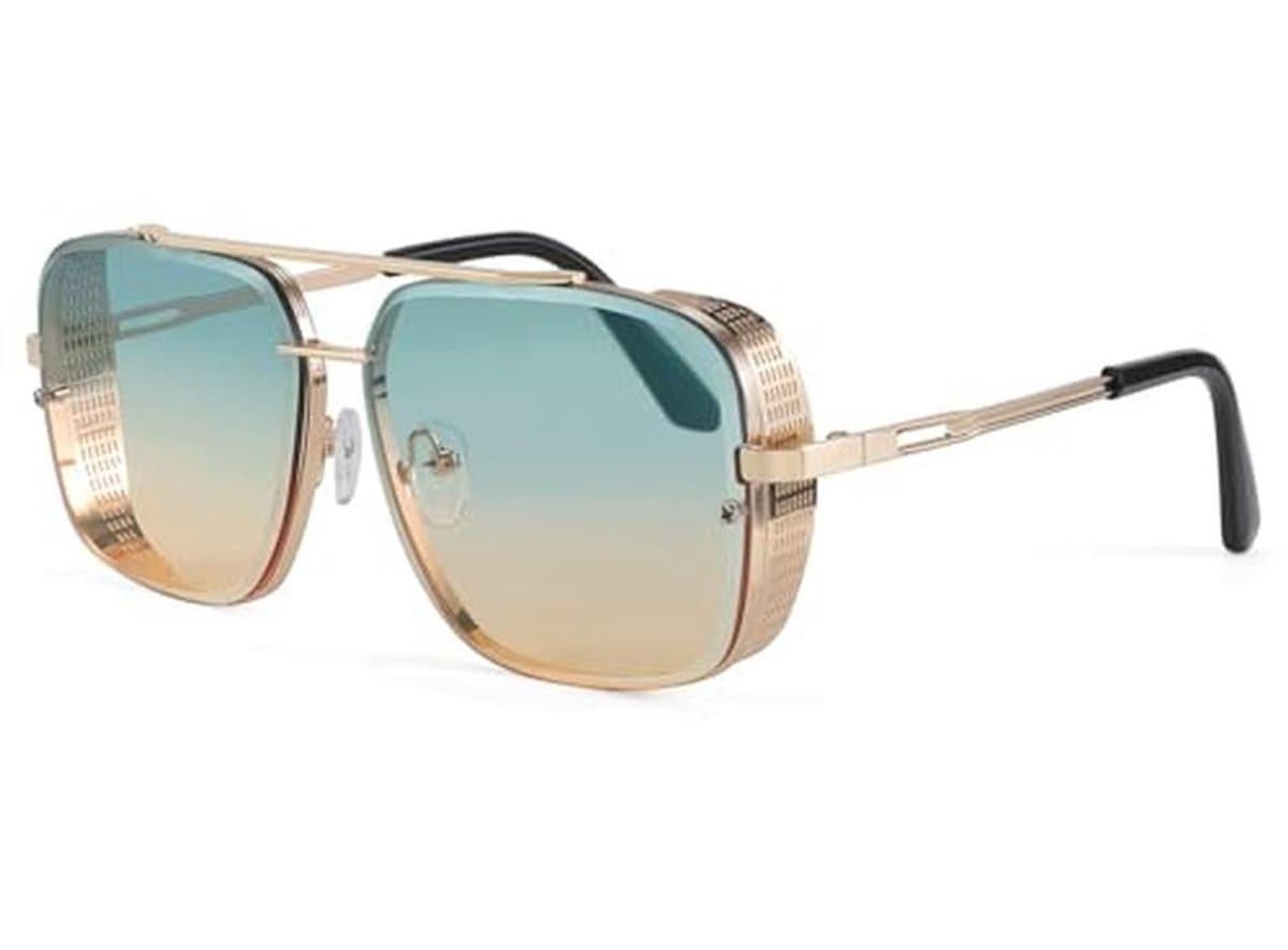 Vintage 70s 80s zonnebril voor heren - Steampunk stijl met UV400 bescherming