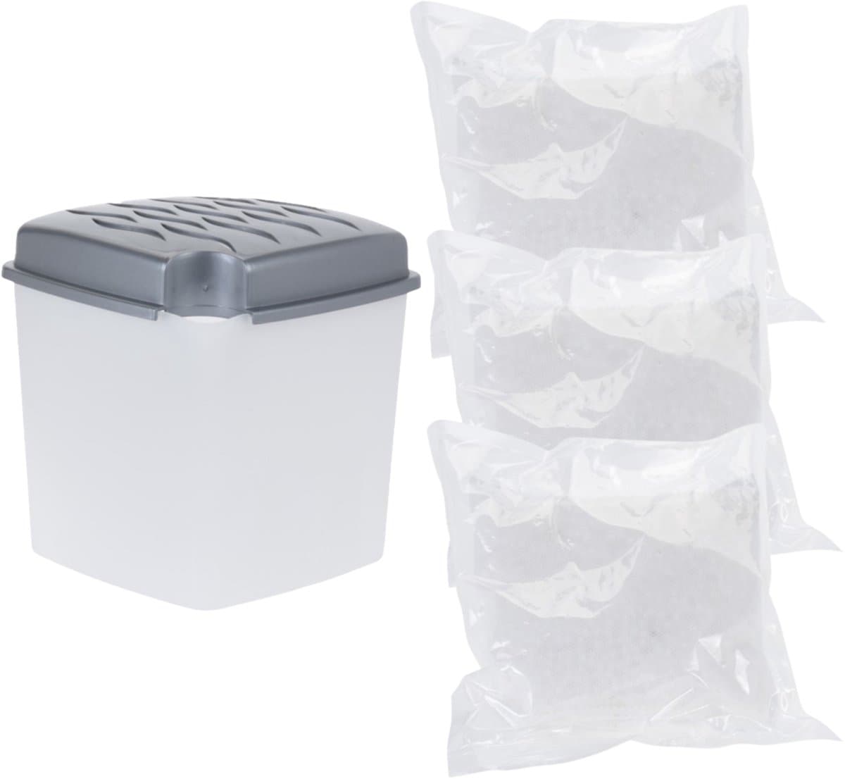 Ultra Clean Vochtopnemer - 1 Liter - met 3x vulling 350 gram - vochtvanger - Voorkomt geurtjes en schimmels
