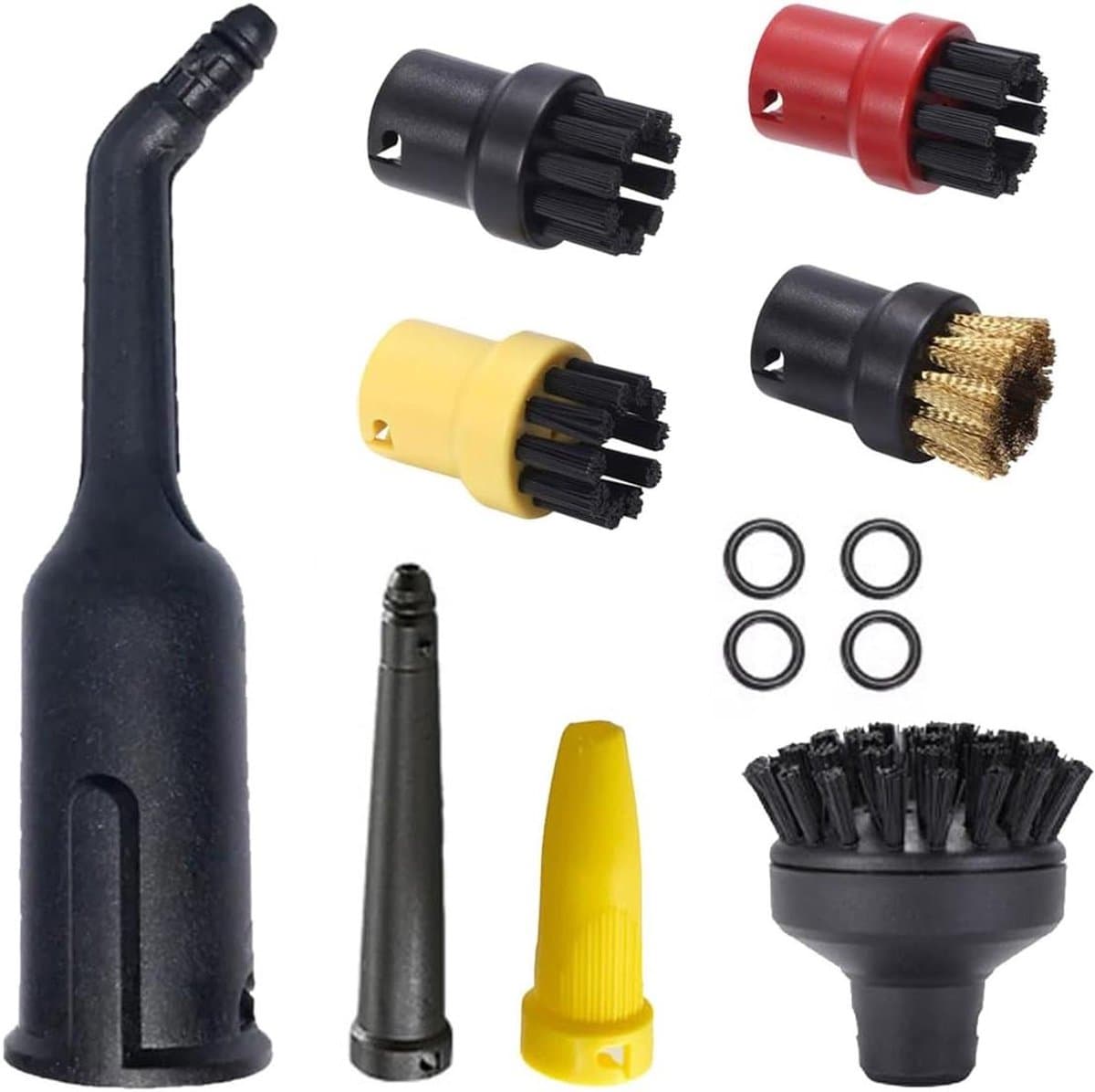 Allecta - Accessoires stoomreiniger: sproeiers, borstels, afdichtringen (12 stuks)
