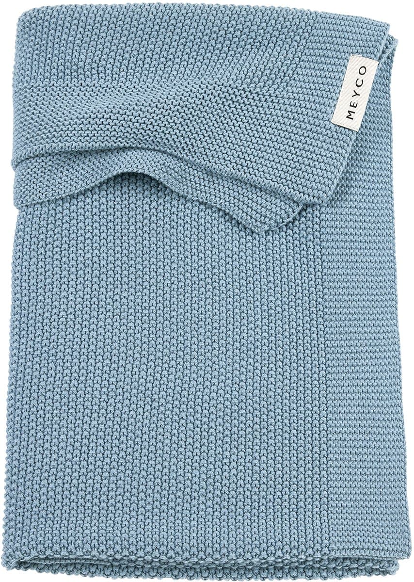 Meyco Baby Mini Relief Wiegdeken - Jeans Blue - 75x100cm - 1.0 TOG
