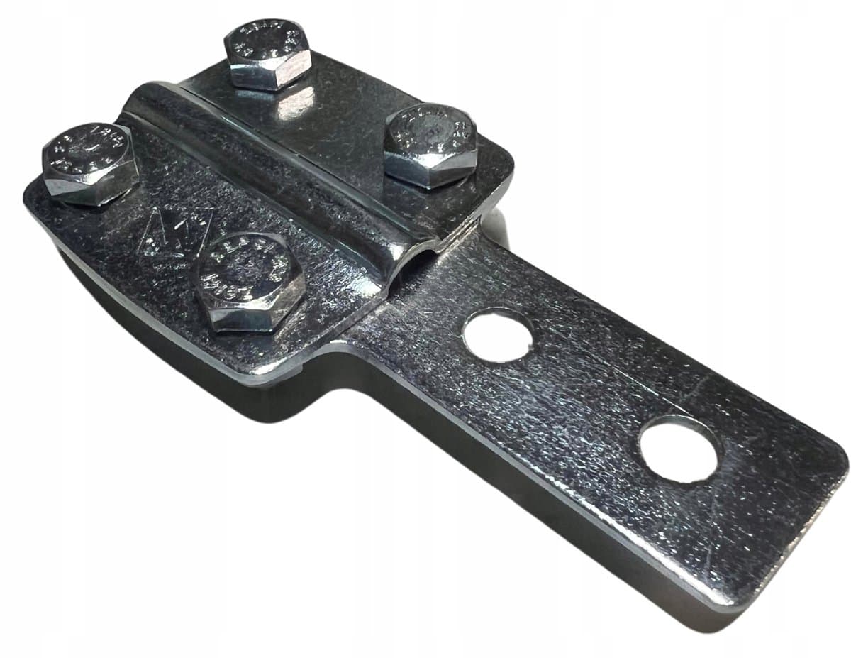 Błyskawica - Controleklem Bliksemafleider - 4x M8 Bouten - Voor Draad & Strip - Verzinkt Staal