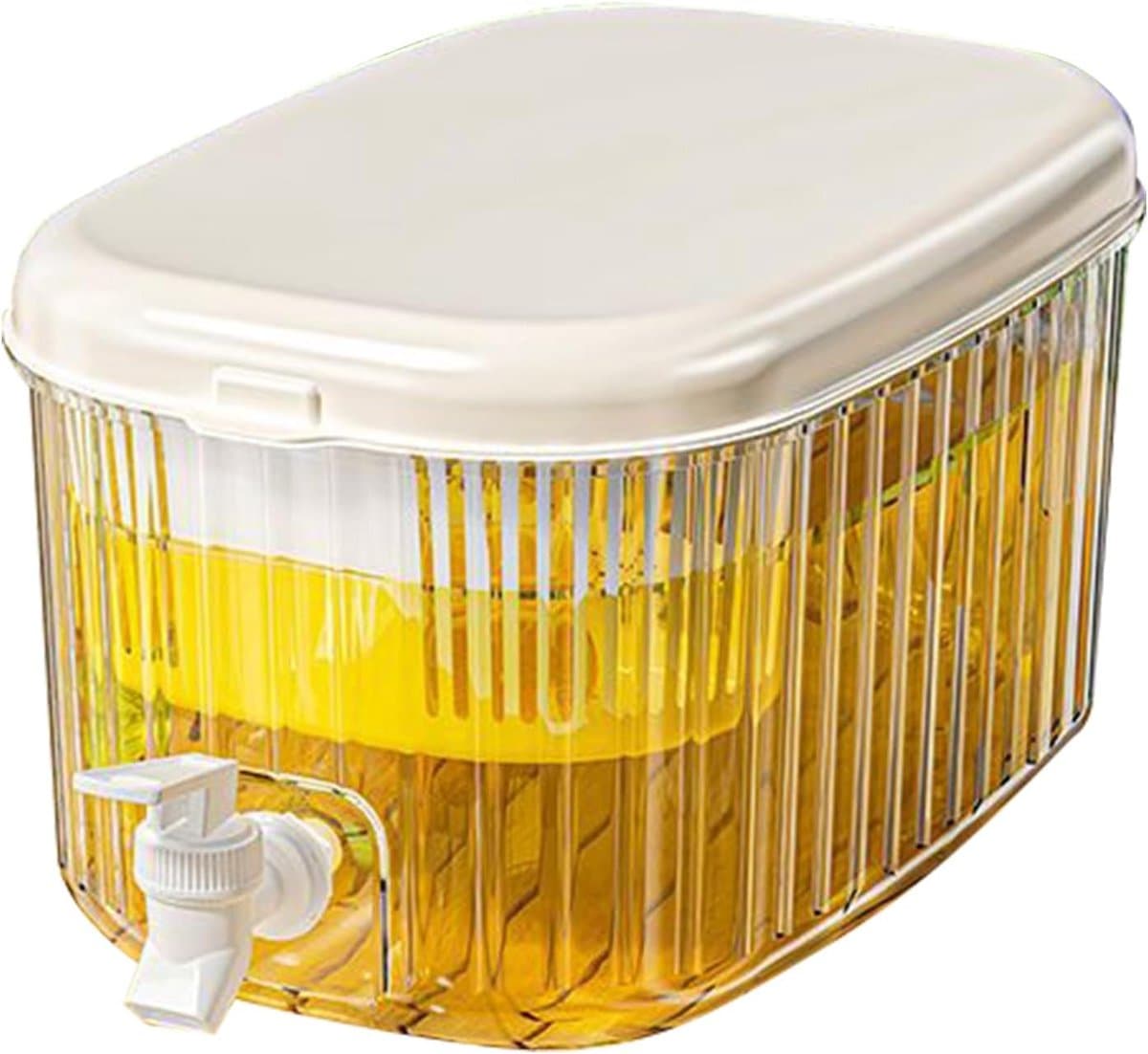 Drankenemmer met kraan - IJsemmer Drankdispenser - Gekoelde Dranken Serveren - Compact Koelkast Ontwerp - 5.5 Liter Capaciteit - Transparant