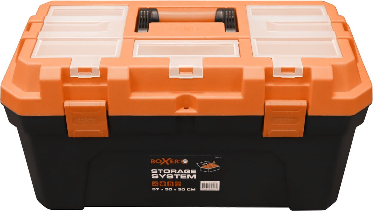 Boxer® Gereedschapskist 22,5” met opbergruimte in deksel 57 x 30 x 30 cm