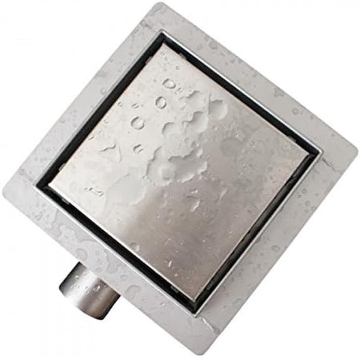 Douchegoot Roestvrij Staal - Douche Afvoer - Vochtige Ruimtes - Geïntegreerde Sifon Geurstop - 15 x 15 cm - Zilver