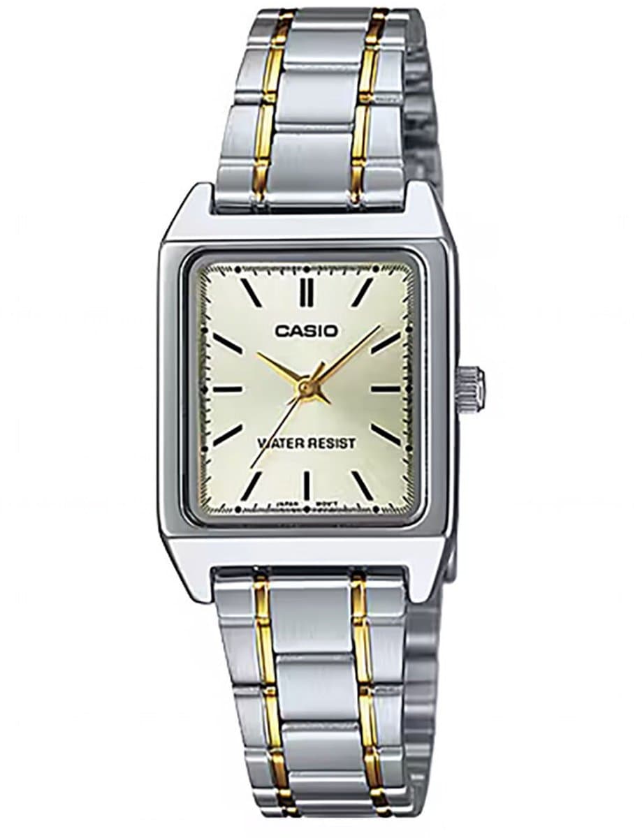 Casio LTP-V007SG-9E - Dameshorloge - Gouden Wijzerplaat - Stalen Band - Elegante Stijl