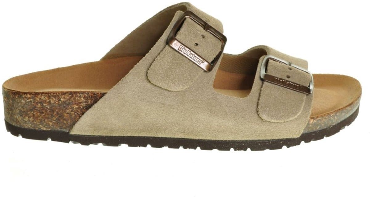 Bionatura Taupe Slippers Leder maat 45