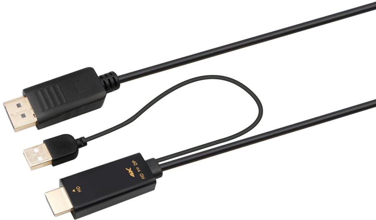 Microconnect HDMI-DP-CON1 video kabel adapter 1 m HDMI Type A (Standaard) DisplayPort Zwart