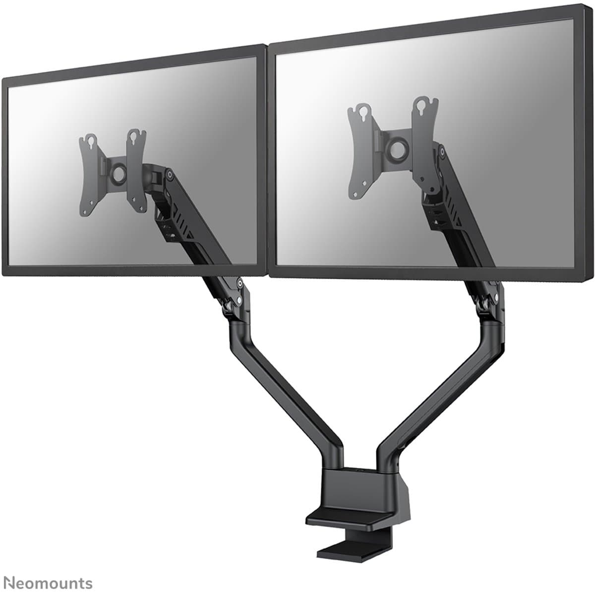 Neomounts FPMA-D750DBLACK2 Monitorarm 2 schermen - 10-32" - 2-8 kg/scherm - gasveer - 180°-stop - Topfix - zwart