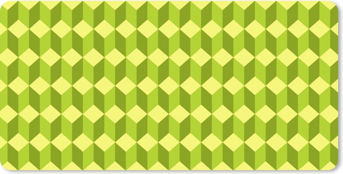 Muismat XXL 120x60 cm - Bureau onderlegger - Bureau mat Patroon - Groen - Blokken - Bureaumat - Gaming mousepad xl - Bureaulegger groot - Computer deskmat