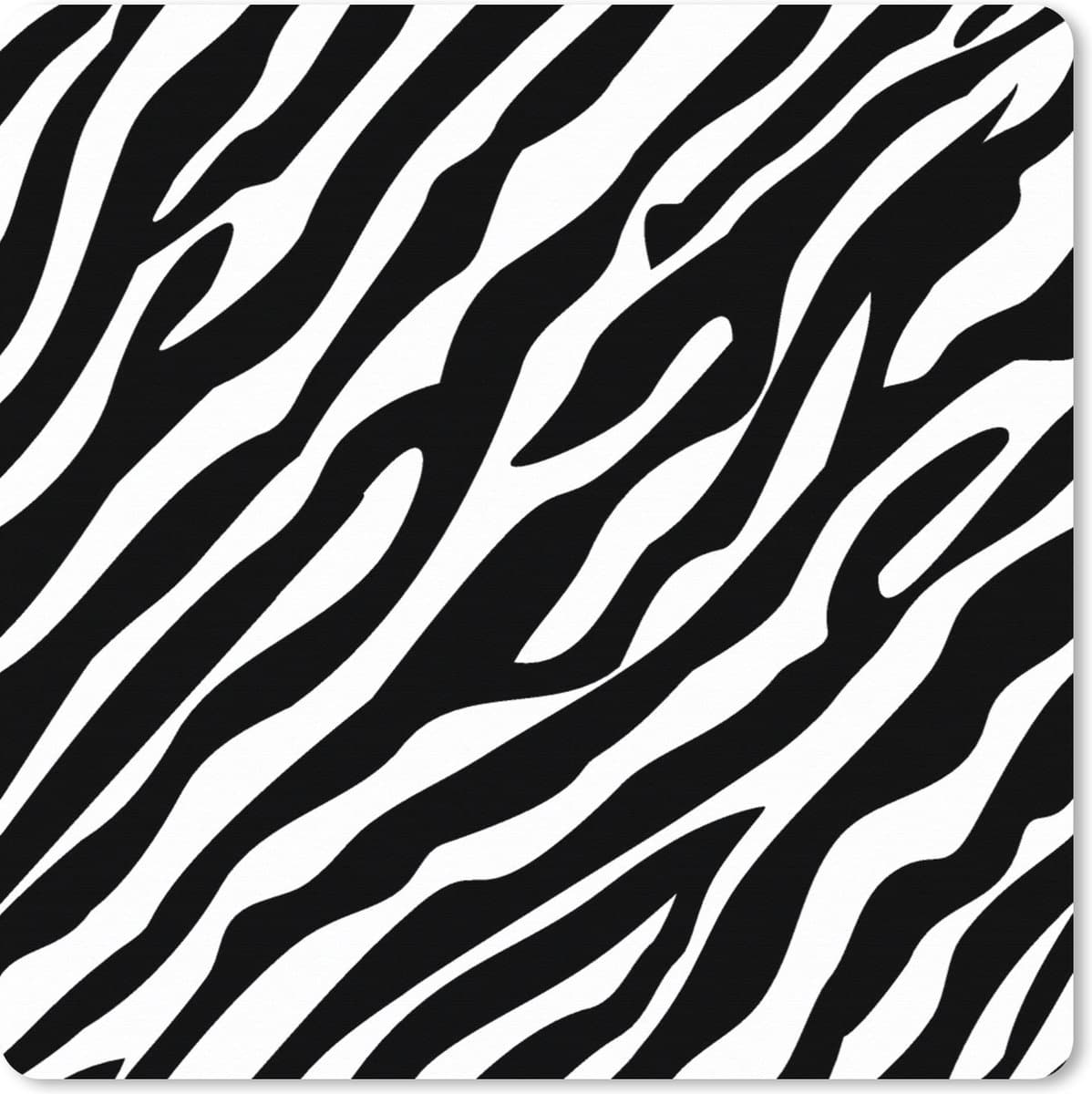 Muismat XXL 40x40 cm - Bureau onderlegger - Bureau mat Dieren - Zebra - Design - Bureaumat - Gaming mousepad xl - Bureaulegger groot - Computer deskmat