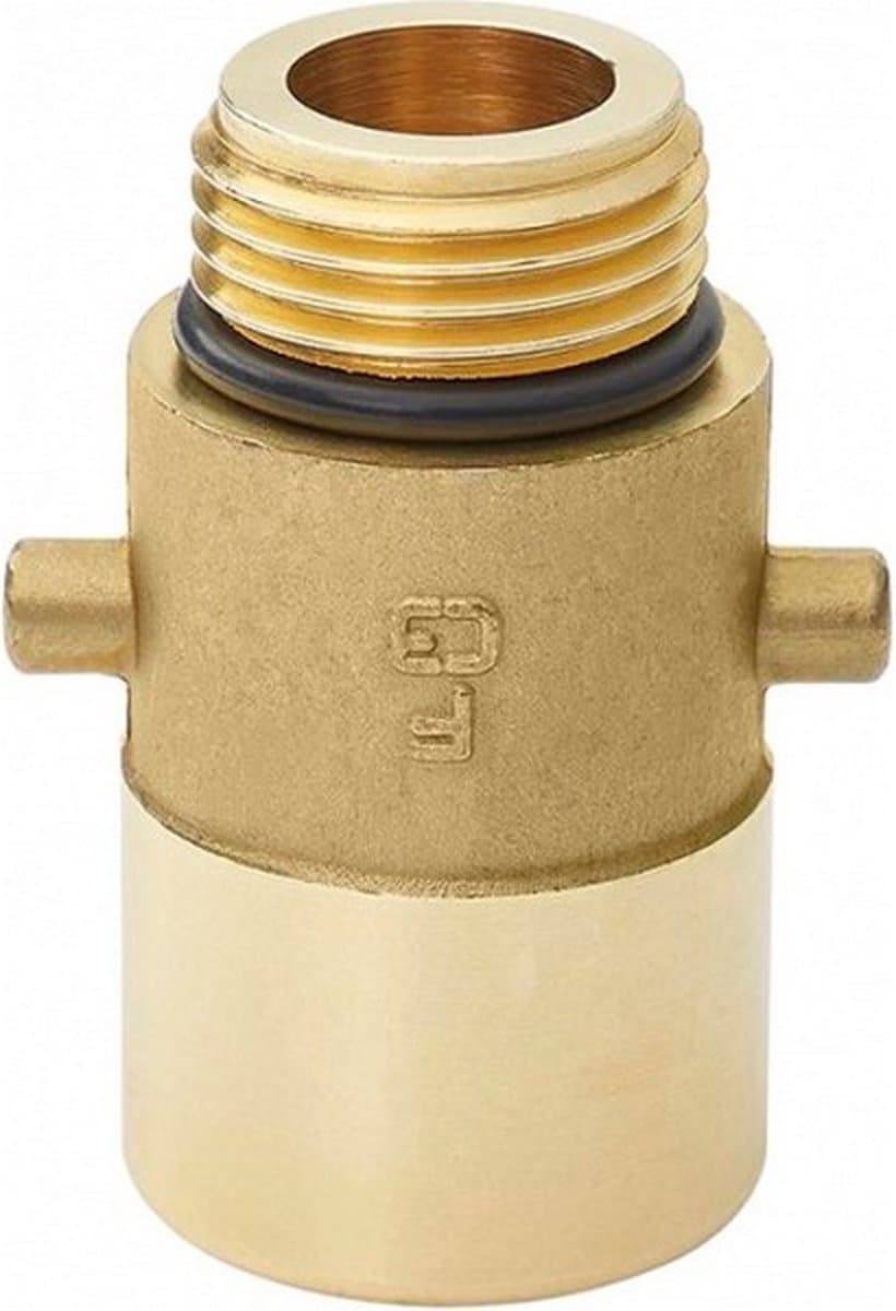 LPG nippel Bajonet 22 mm messing goud