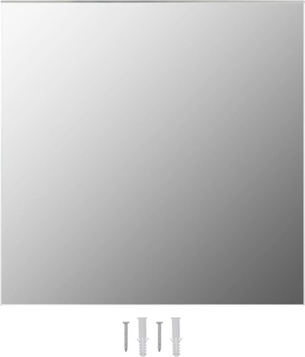 vidaXL - Wandspiegel - vierkant - 40x40 - cm - glas