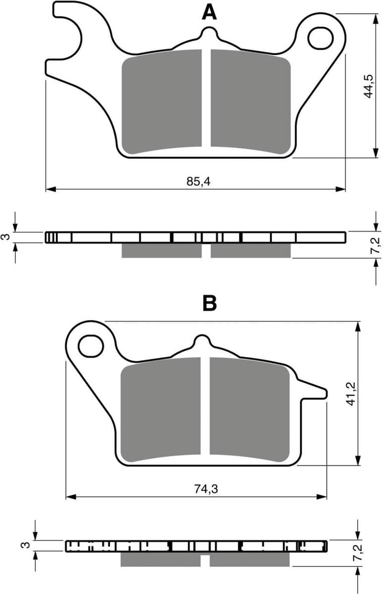 Plaquette de frein Gold Fren pour Scooter Honda 110 NSC Vision 2017 à 2018 AVG / Roues 16 pouces / MPDH Neuf