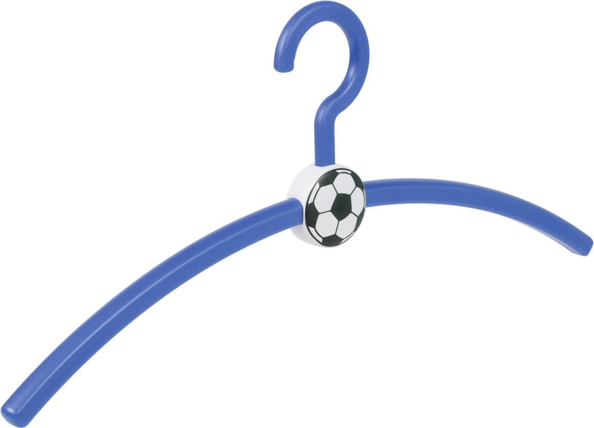 De Kledinghanger Gigant - Garderobehanger - Jassenhanger - Volwassenen - 711310 - 12 Stuks - Fan - Voetbal - Kunststof - Blauw - 45 cm - Kledinghanger - Kleerhanger - Voetbalhanger (711310/12)