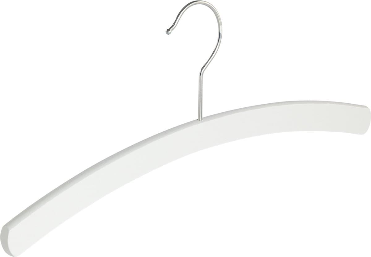 De Kledinghanger Gigant - Kledinghanger - Kinderen - 1508-34 - 50 Stuks - Blousehanger - Shirthanger - Beukenhout - Wit - 34 cm - Kleerhanger - Kinderhanger (1508_0/34_59_01Z/50)