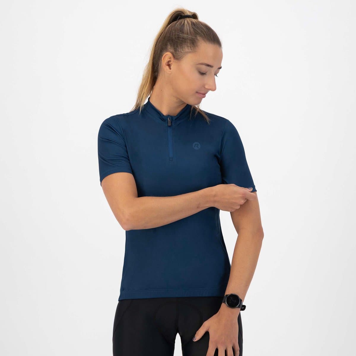 Rogelli Core Dames Fietsshirt - Korte Mouw - Donkerblauw