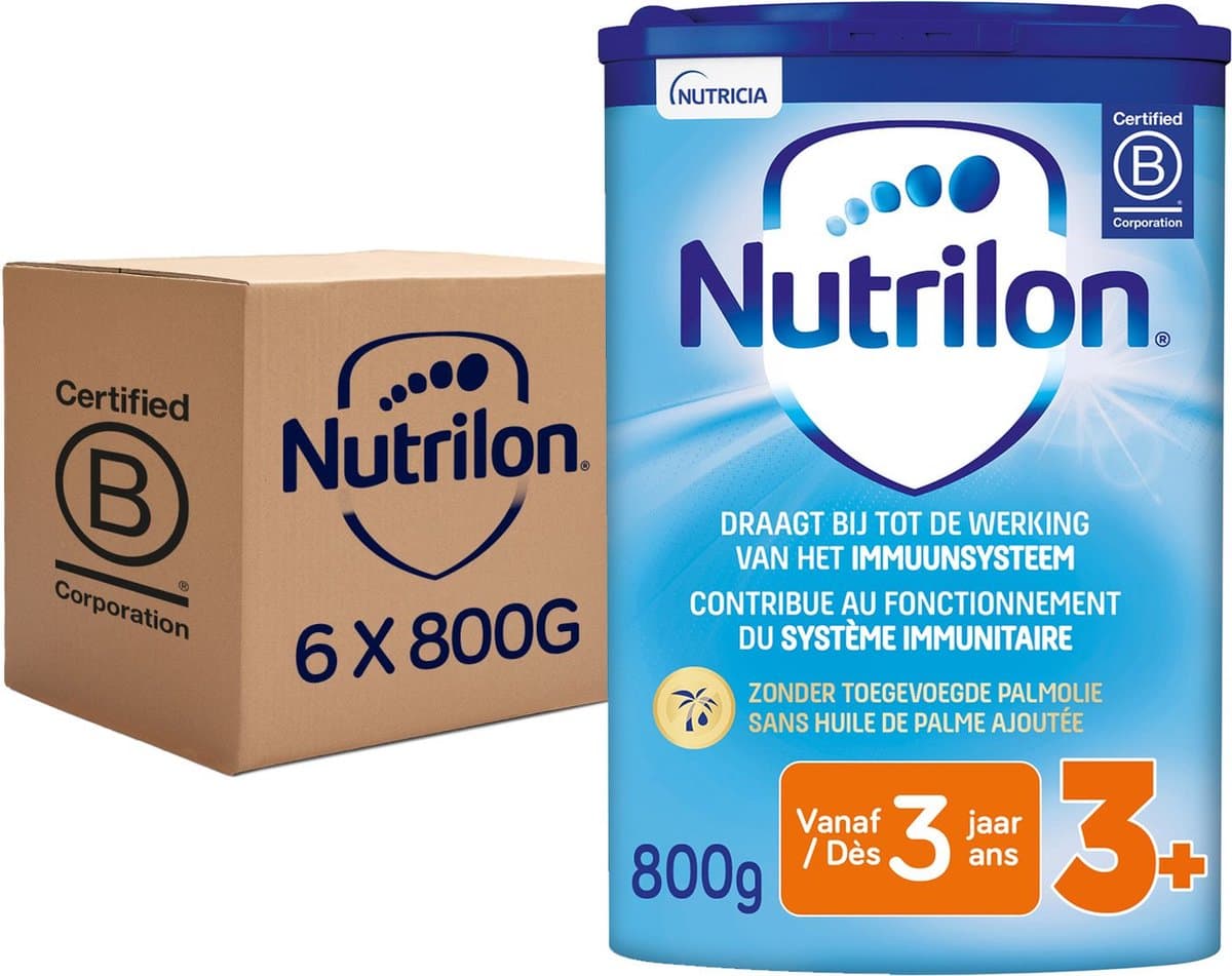 Nutrilon 3+ Groeimelk - Peuter melkpoeder vanaf 3 jaar - Voor gezonde groei - 6 stuks