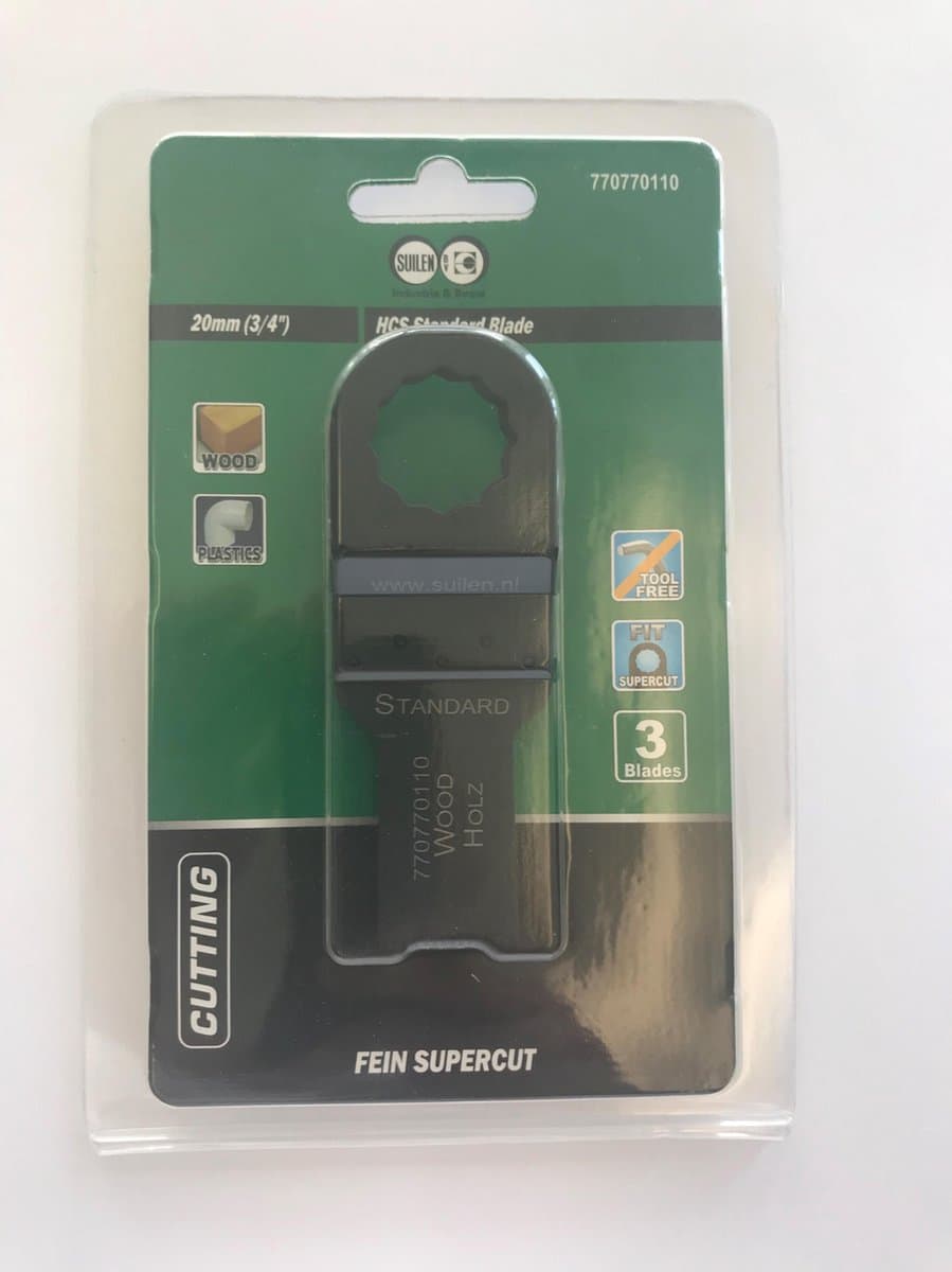 Suilen Supercut Multitool zaagblad voor hout 20 mm breed ( 3 stuks in blister)
