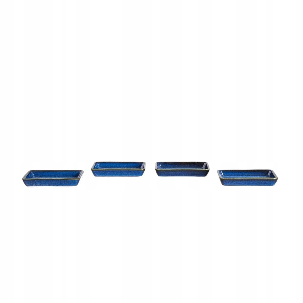 HOMLA OKINAWA set van 4 marineblauwe serveertafeljes