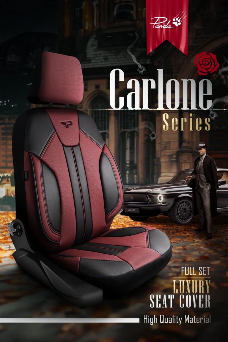Stoelhoezen Mercedes B-klasse 2019-heden – Carlone Bordeaux – premium skai leer – complete set voor 2 voorstoelen – slijtvast en eenvoudig te reinigen