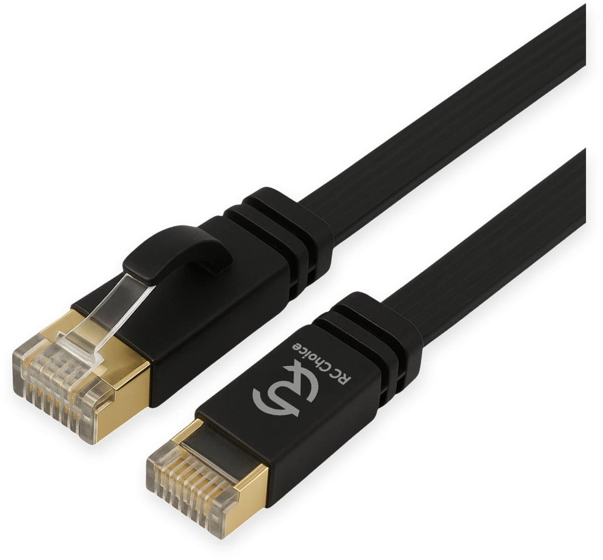 Internetkabel - CAT8 Ethernet Netwerk tot 40Gbps - RJ45 Platte UTP Kabel - Zwart - 1 Meter