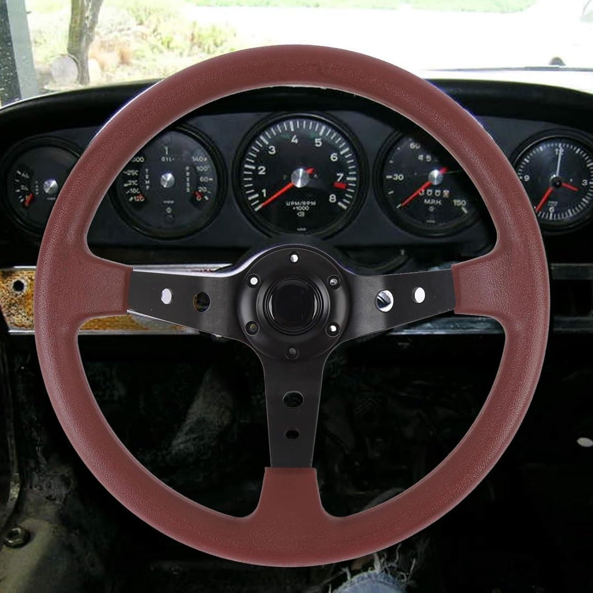 Sportstuur - Race stuurwiel - Auto rijervaring verbeteren - Verbeterde grip en comfort - 14 inch - Zwart