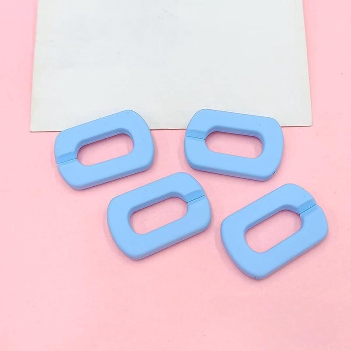 Acryl Schakelringen - Verbindingsringen Connectoren - Sieraden Maken - Glad Oppervlak Geen Bramen - 20x30mm 50st - Blauw