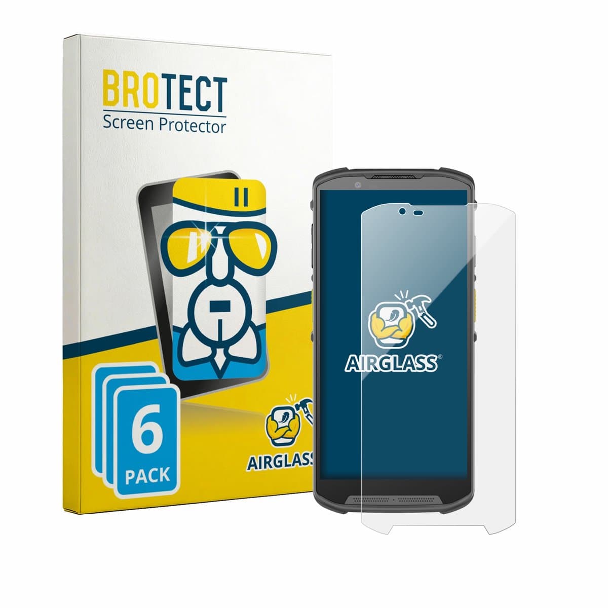 Screenprotector 6 Stuks voor Newland MT95 Kambur Pro III Beschermglas transparant