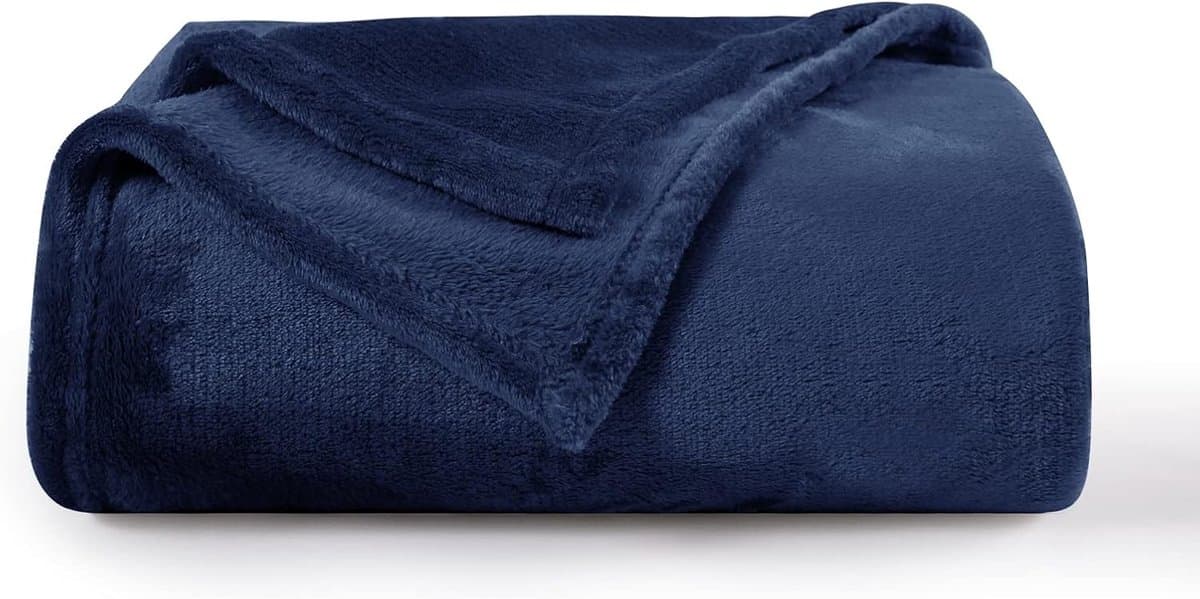 Fleece Deken - Zachte Plaid - Gezelligheid Thuis - Premium Fleece - 130x150cm - Marineblauw
