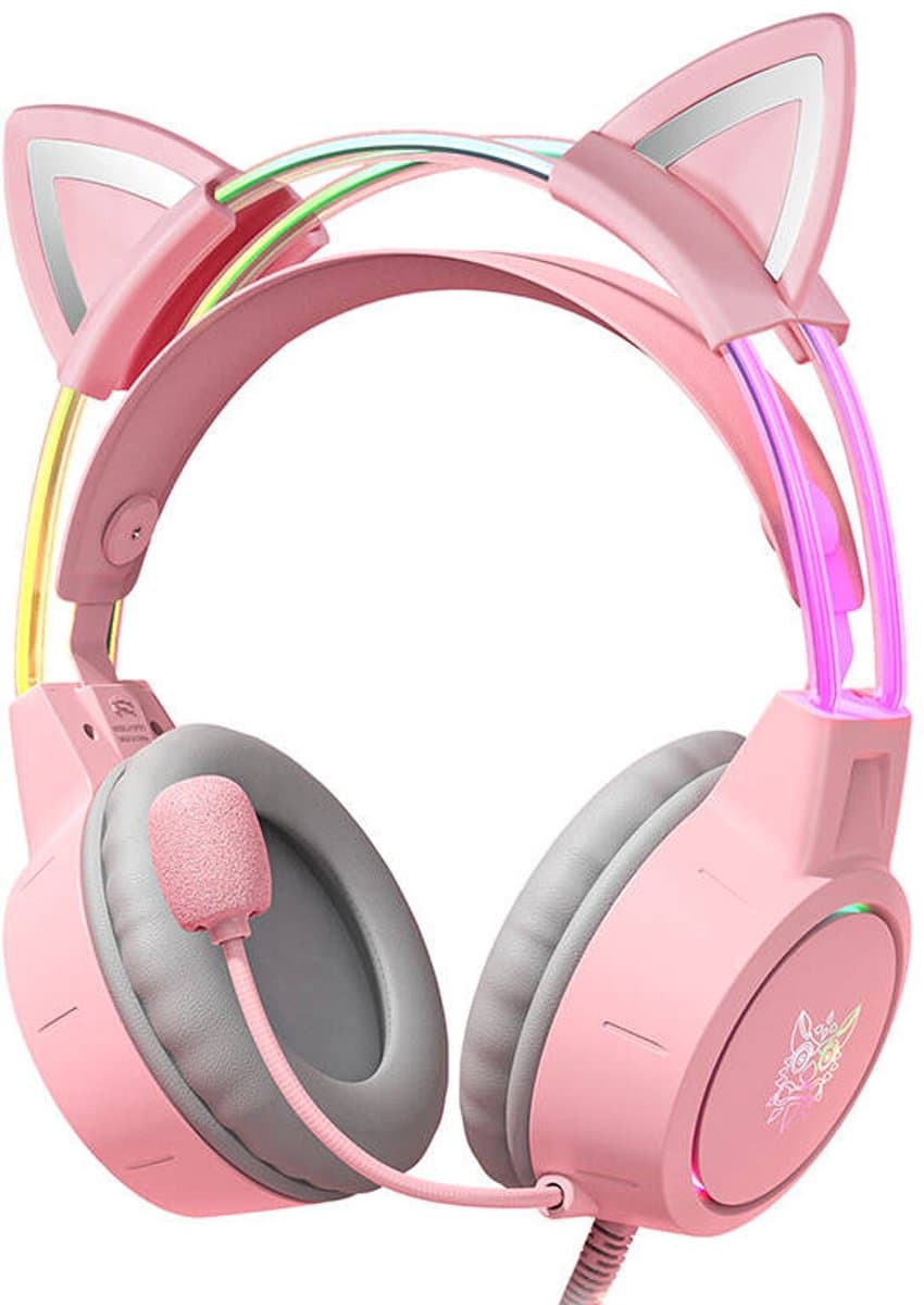 Onikuma X15Pro Gaming-Hoofdtelefoon Voor Pc Ps4 Ps5 Met Kattenoren