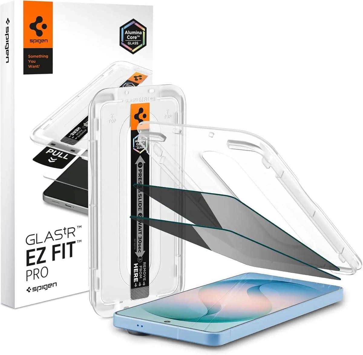 Spigen Screenprotector geschikt voor Samsung Galaxy S26 Plus - Tempered Glas met Montage 2 stuks - Transparant