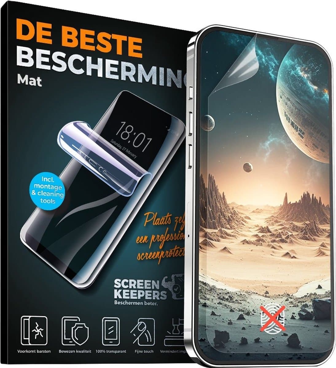 Screenprotector - Geschikt voor Samsung Galaxy S10 - Extra sterk - Case vriendelijk - Matte screenprotector - Screenprotector voor Samsung Galaxy S10