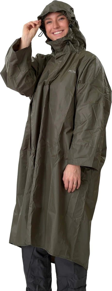 LOWLAND OUTDOOR Wandelponcho - 100% waterdicht (10.000mm) - ademend (8.000g/M²) PFAS vrij! Medium