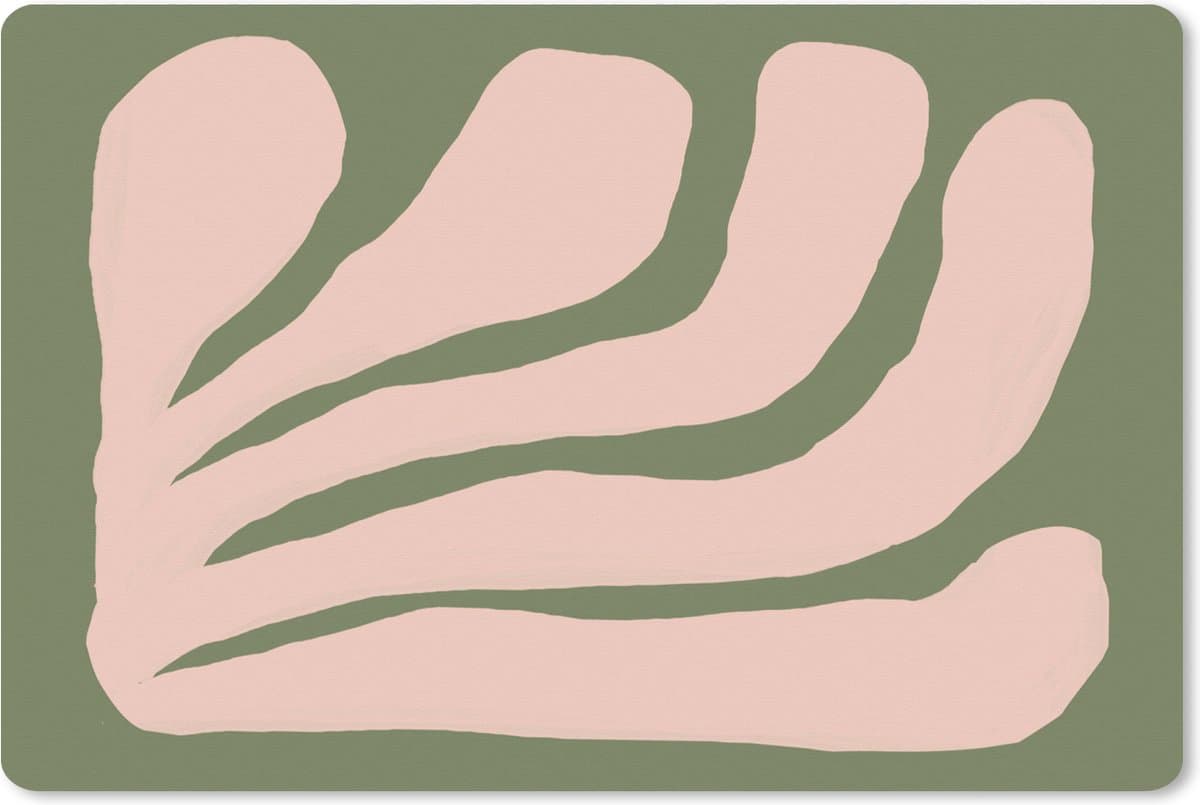 Muismat XXL 120x80 cm - Bureau onderlegger - Bureau mat Abstract - Natuur - Pastel - Roze - Bureaumat - Gaming mousepad xl - Bureaulegger groot - Computer deskmat